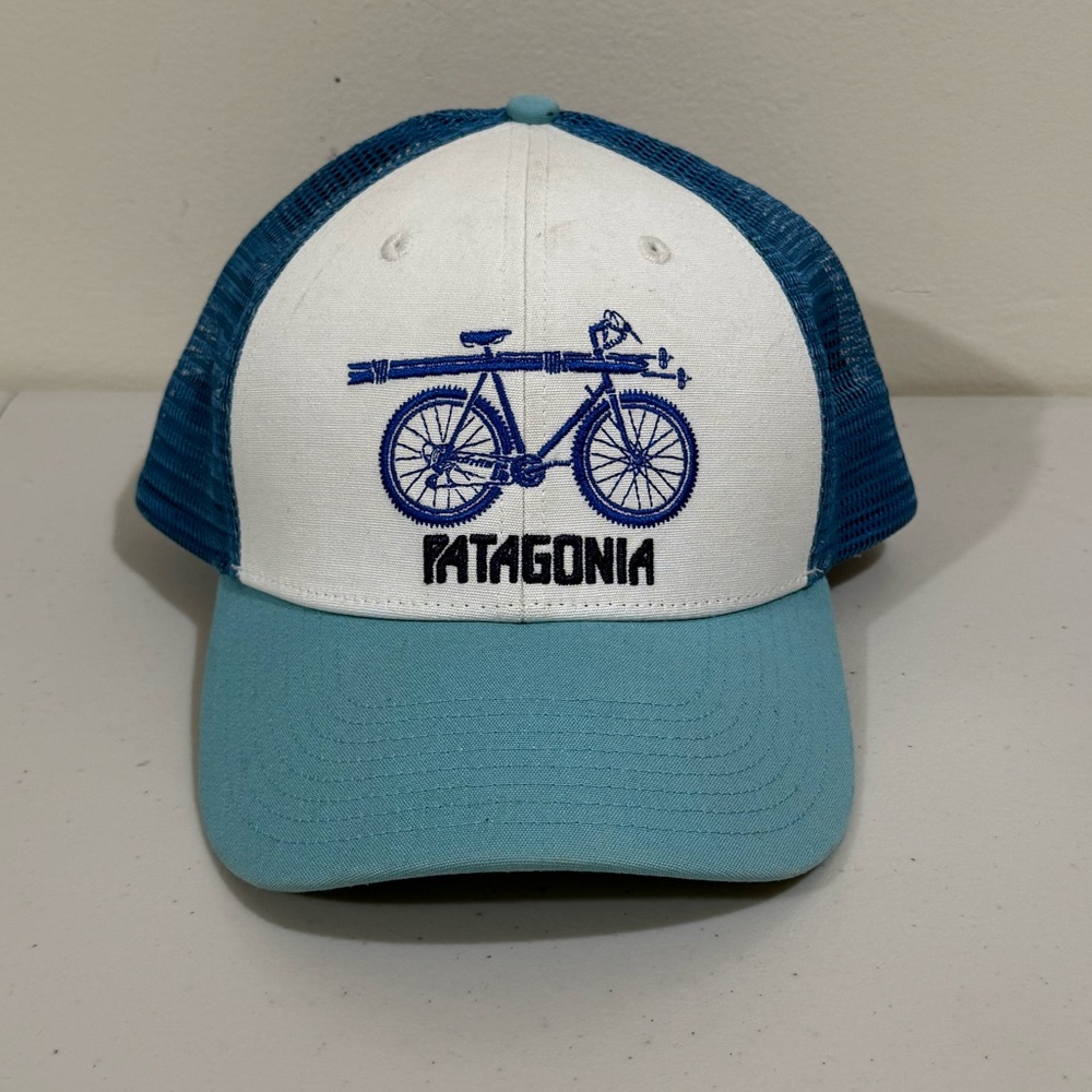 Patagonia Teal and White Mesh Cap